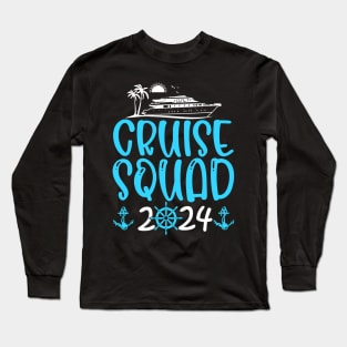 Cruise Squad 2024 Matching Family Group With Anchor Long Sleeve T-Shirt